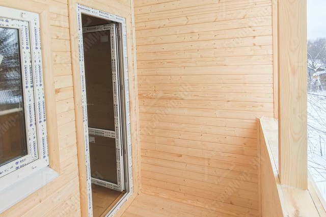 Дачный дом 6x7.5 с крыльцом и балконом «Корица» 10