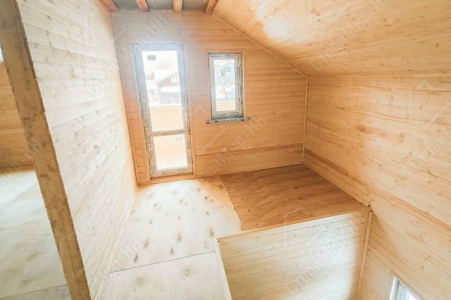 Дачный дом 6x7.5 с крыльцом и балконом «Корица» 8