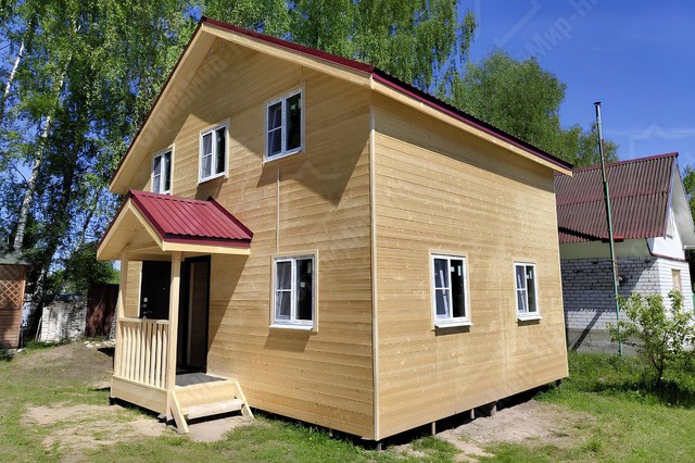 Дачный дом 8x6 с крыльцом «Миндаль»