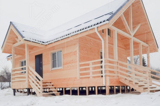 Дачный дом 10x6 с крыльцом и террасой «Хоста» 2