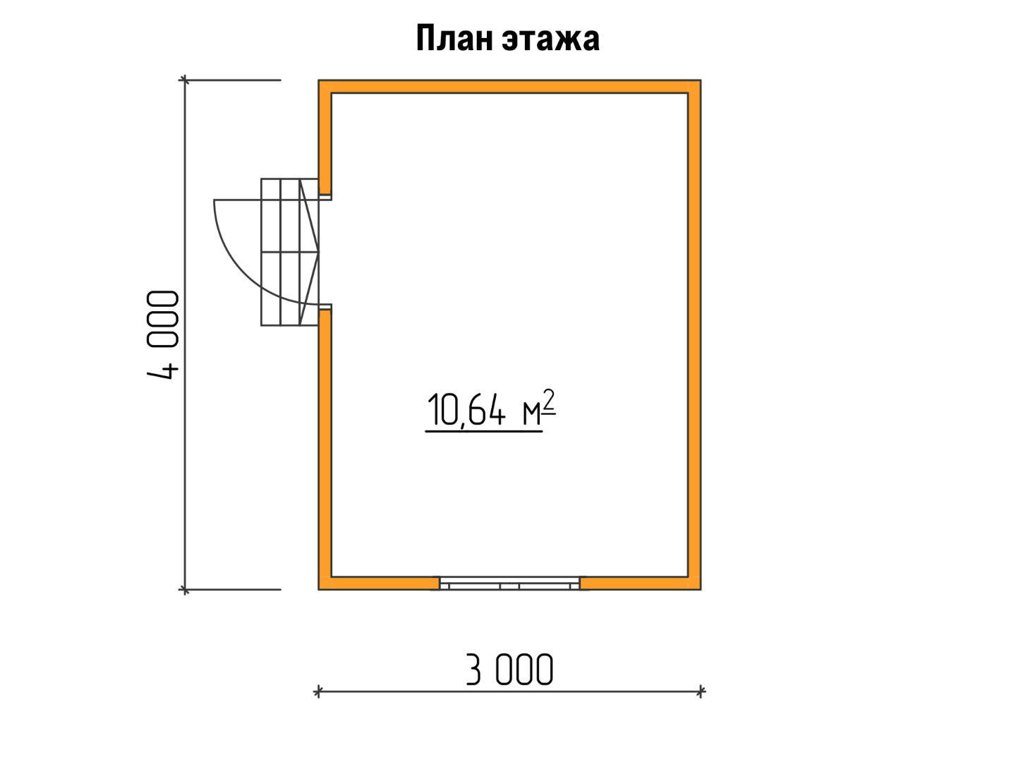 План каркасного дома 3x4 «Ландыш-1»