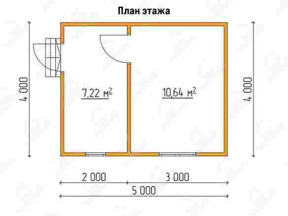 План дачного дома 5x4 «Ландыш-3»