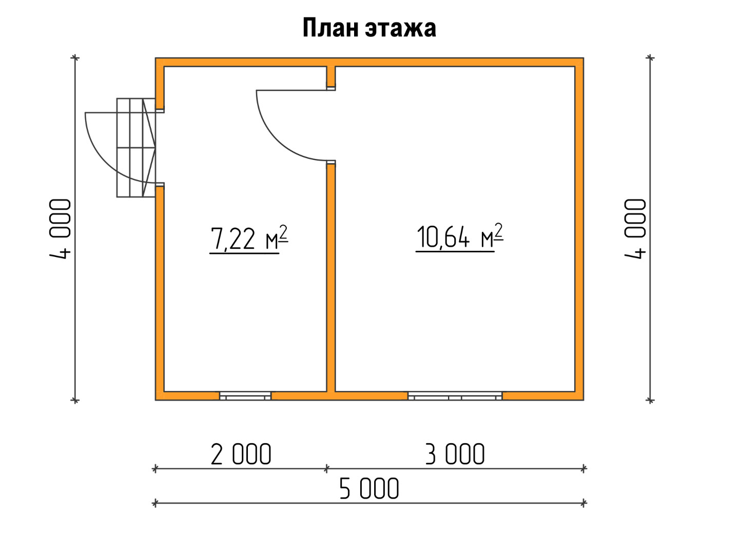 План каркасного дома 5x4 «Ландыш-3»