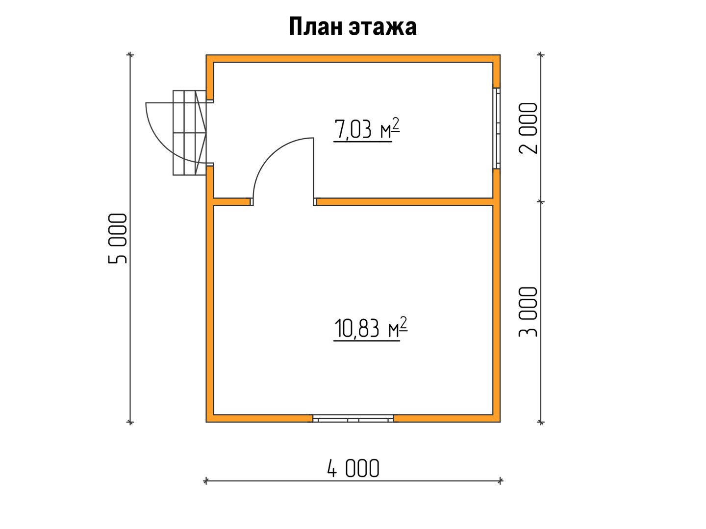 План каркасного дома 4x5 «Лотос-1»