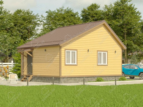 Каркасный дом 7x6 «Кливия-3» 5423-1