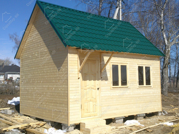 Одноэтажный каркасный дачный дом 3x4 «Ландыш-1» 1