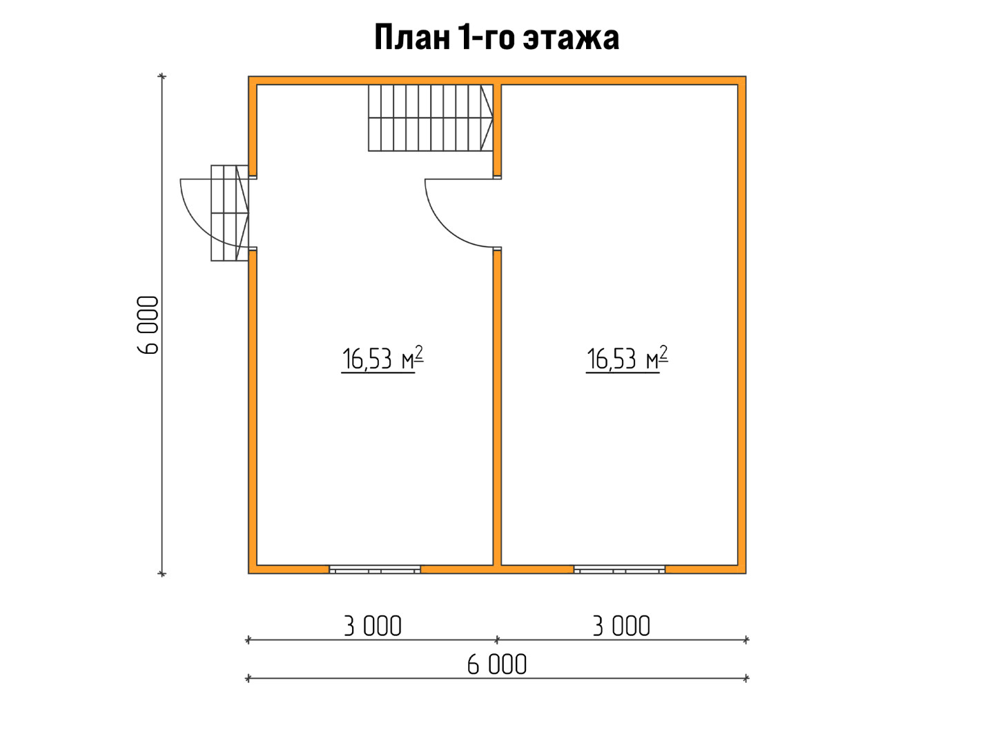 План каркасного дома 6x6 «Флокс-1» 1