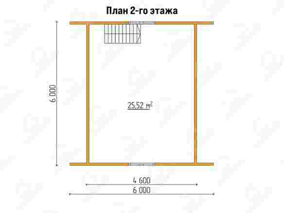 План каркасного дома 8x6 с террасой «Флокс-4» 2
