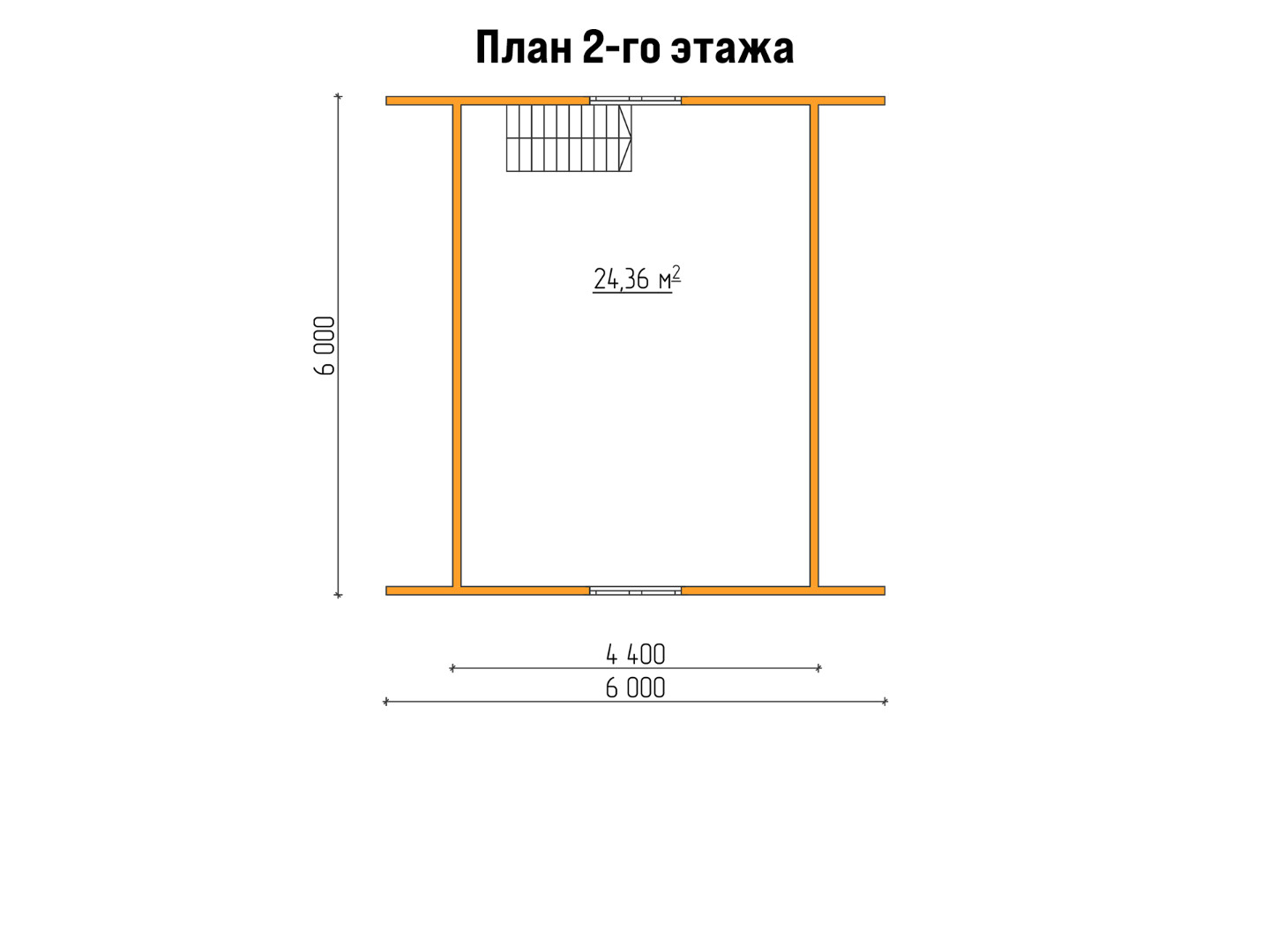 План каркасного дома 6x8 с террасой «Флокс-6» 2