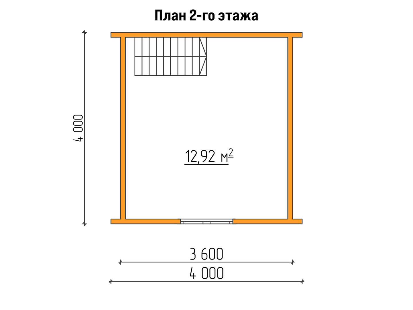 План каркасного дома 4x4 «Примула-1» 21423-2