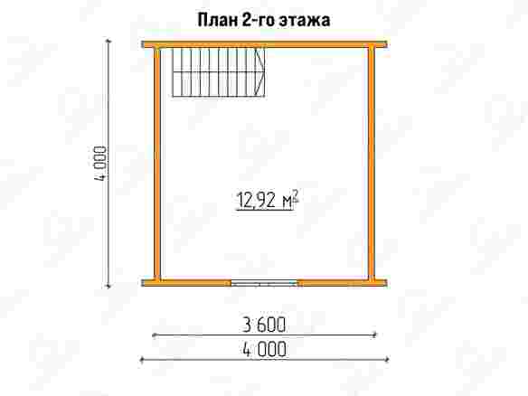 План каркасного дома 6x4 с террасой «Примула-2» 2