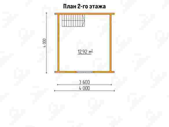 План каркасного дома 4x6 с террасой «Примула-6» 2