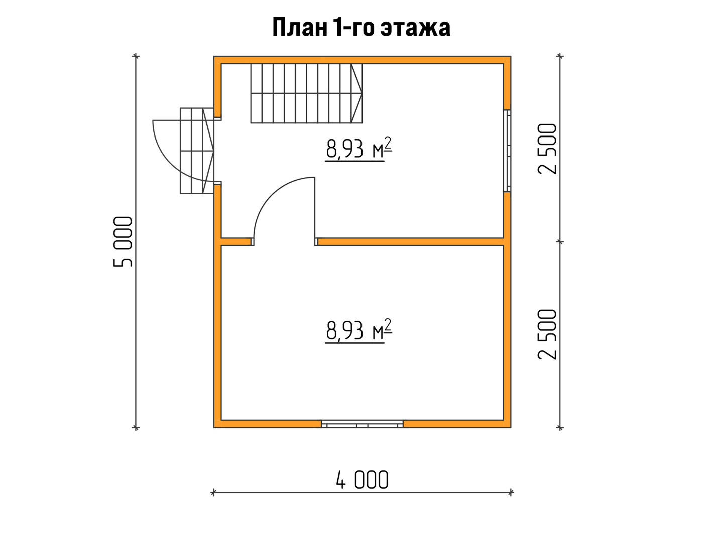 План каркасного дома 4x5 «Крокус-1» 1