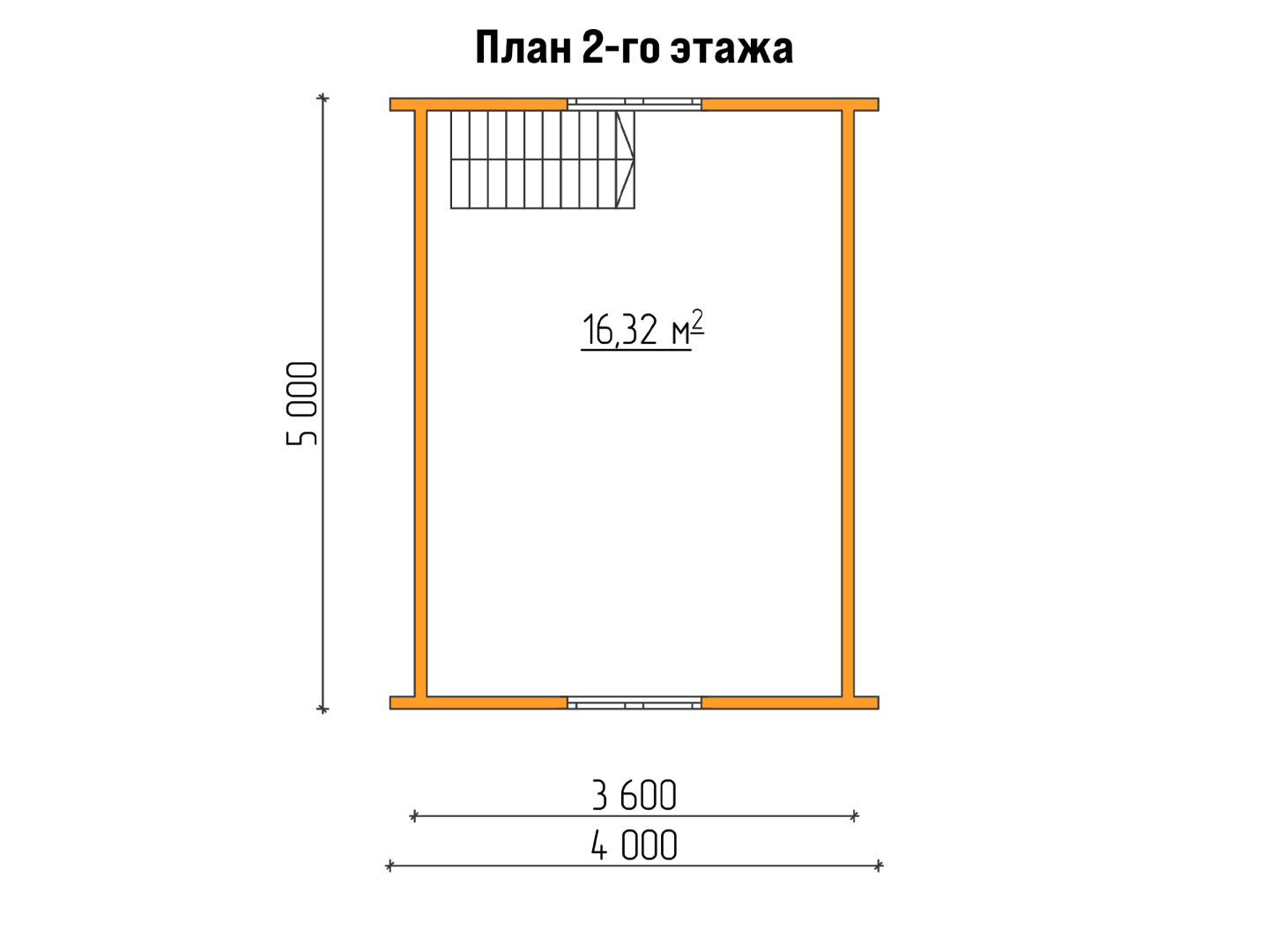 План каркасного дома 6x5 с террасой «Крокус-2» 2