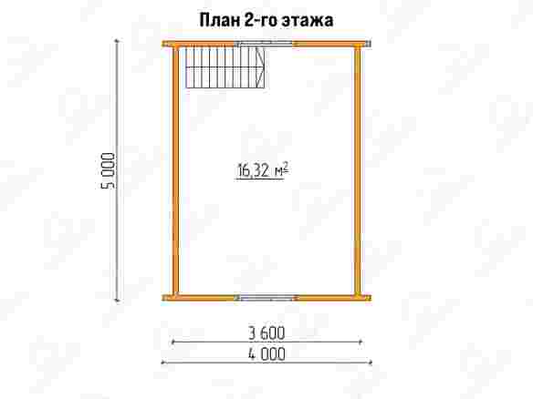 План каркасного дома 6x5 с террасой «Крокус-4» 2