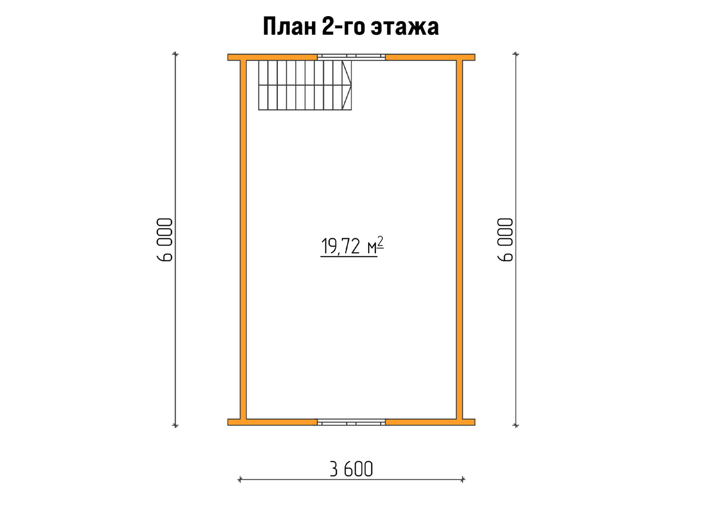 План каркасного дома 4x6 «Гибискус-1» 2
