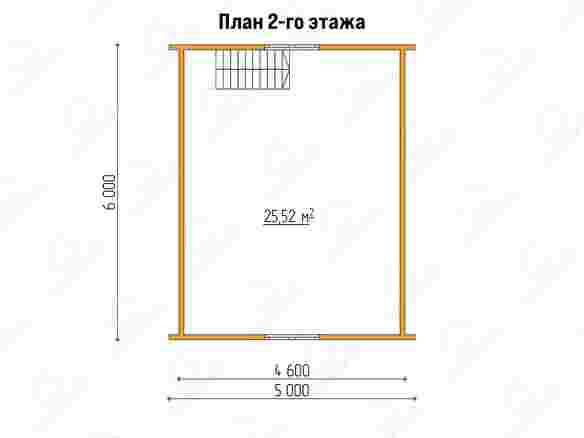 План каркасного дома 7x6 с террасой «Георгин-4» 2