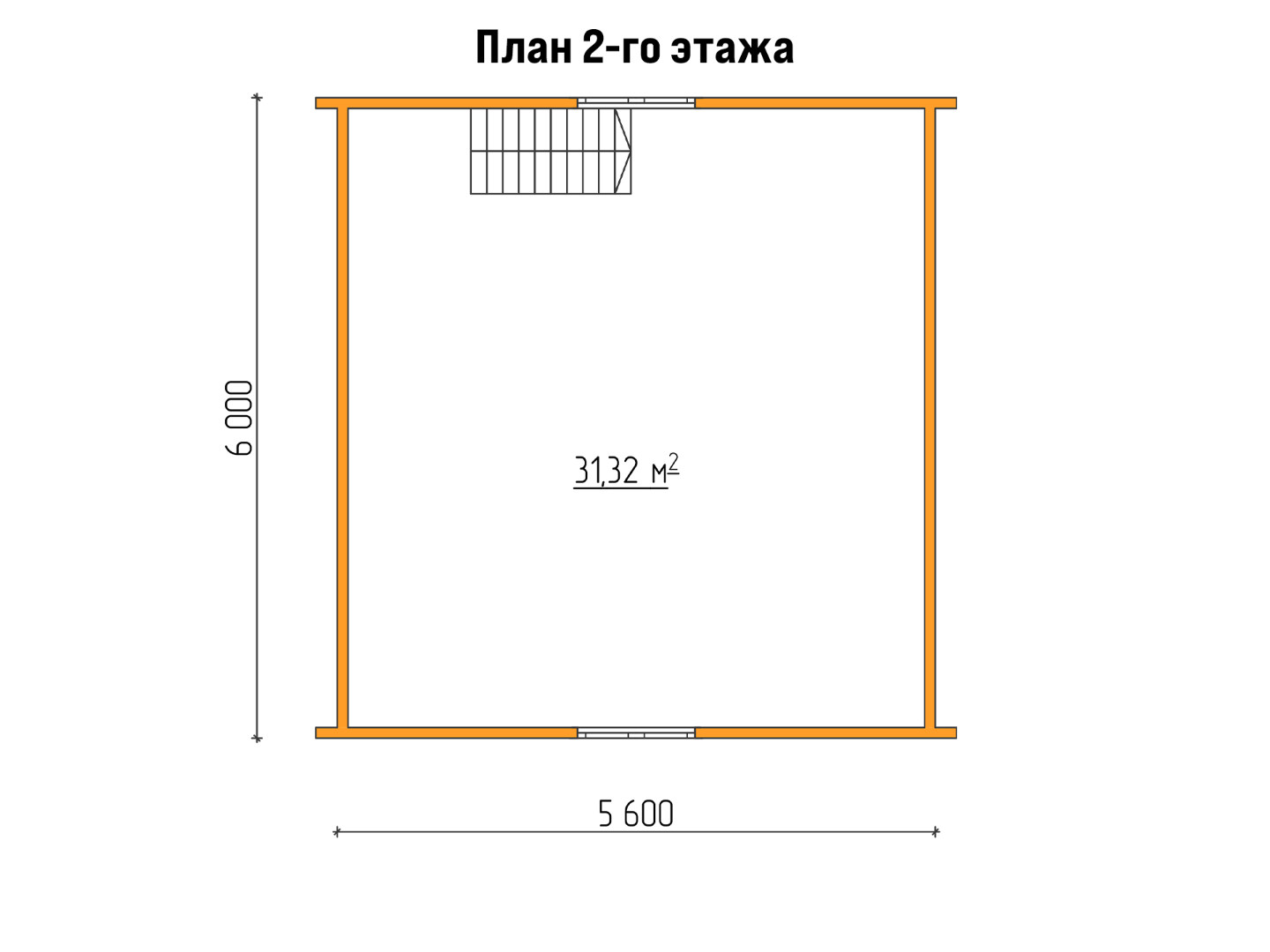 План каркасного дома 8x6 с террасой «Пион-4» 2