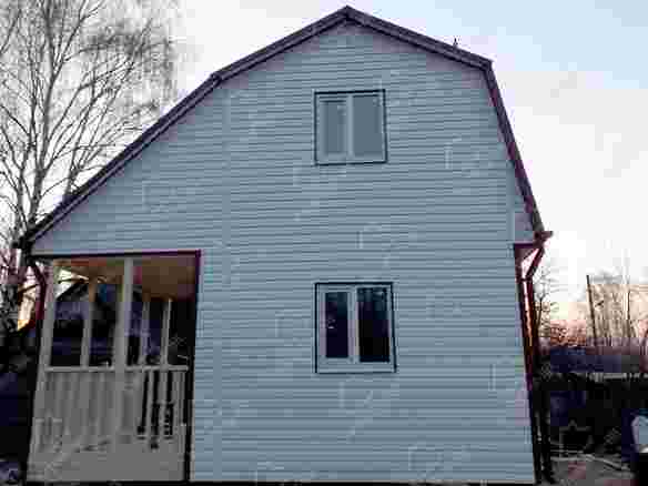 Двухэтажный каркасный дачный дом 6x5 с террасой «Крокус-2» 2