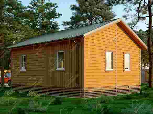 Каркасный дом 7x6 с крыльцом «Арабис» 3